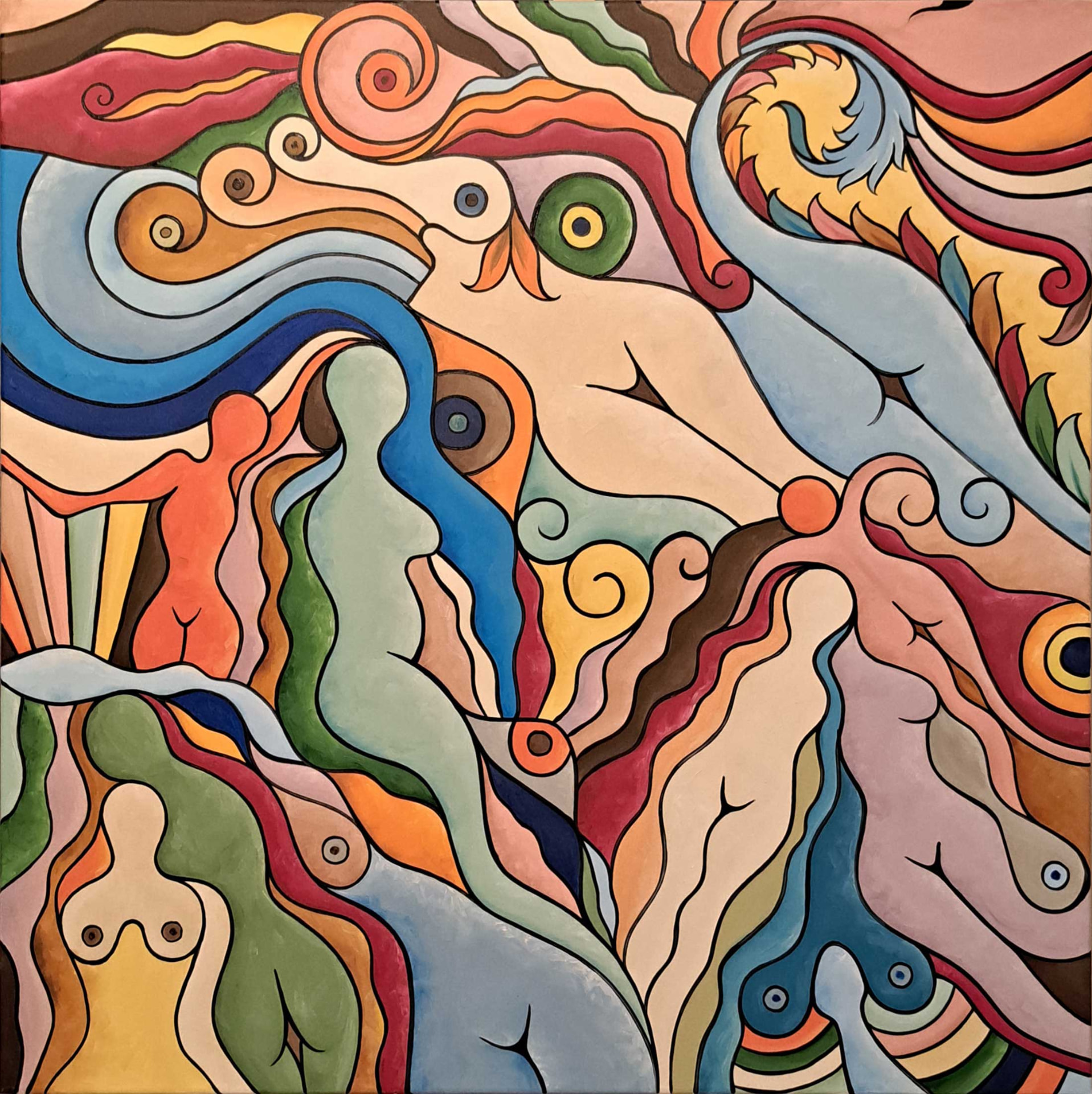 Abstract Canvas I — Acrylic on canvas