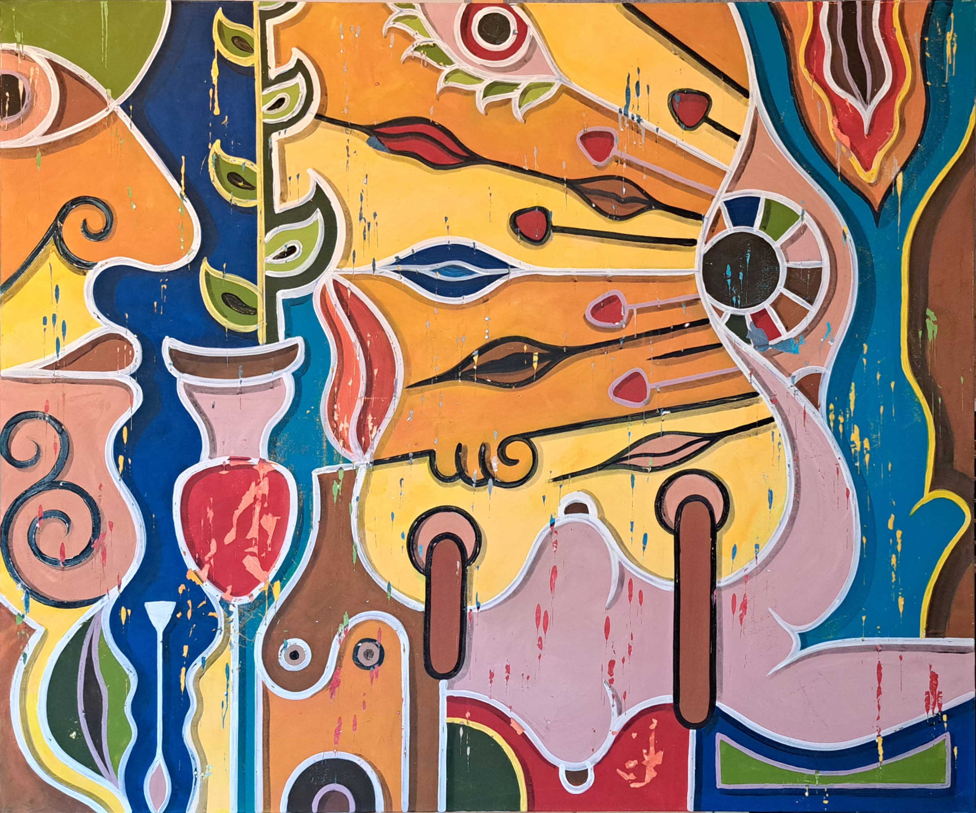 Abstract Canvas VII — Acrylic on canvas