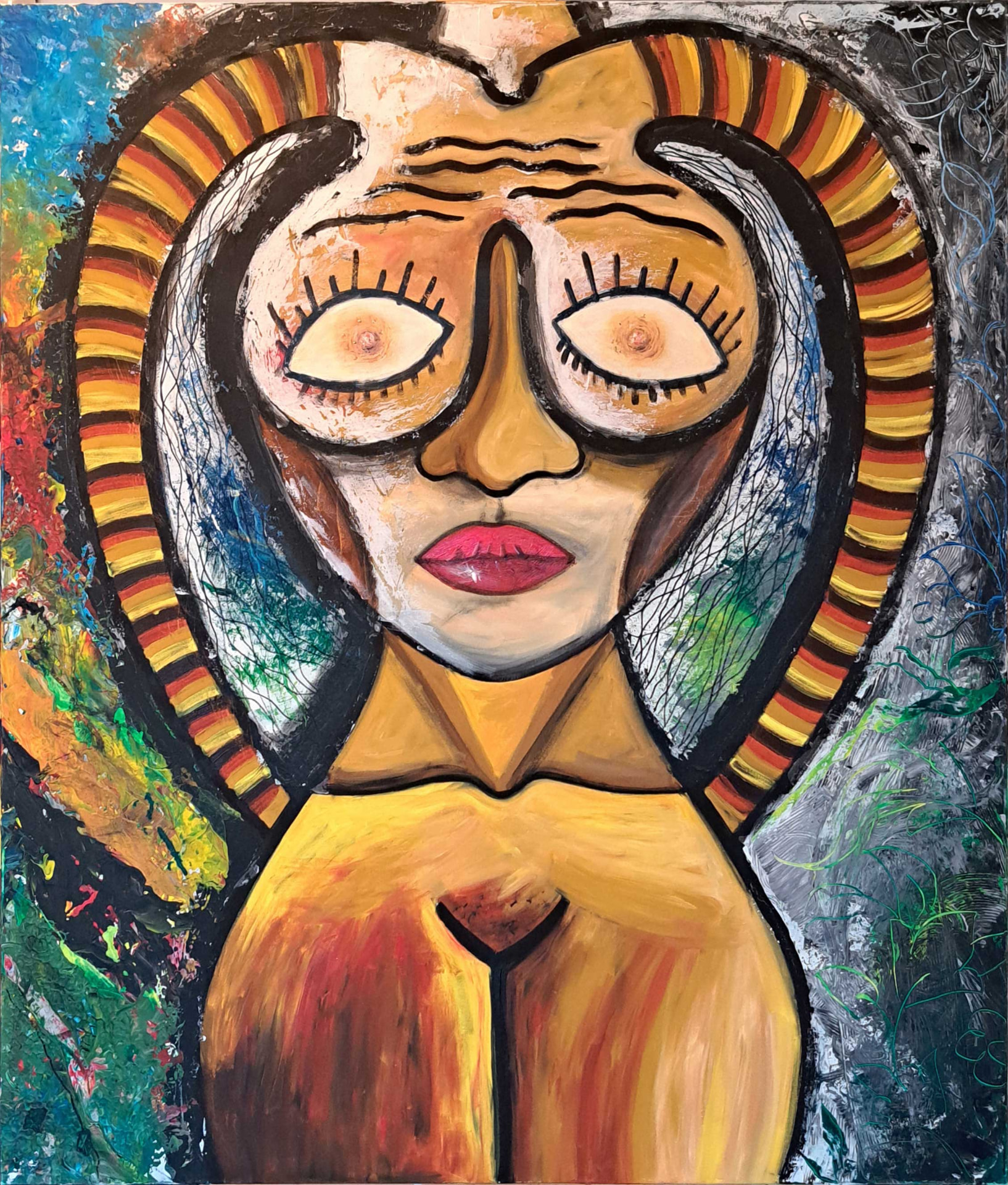 Abstract Canvas VI — Acrylic on canvas