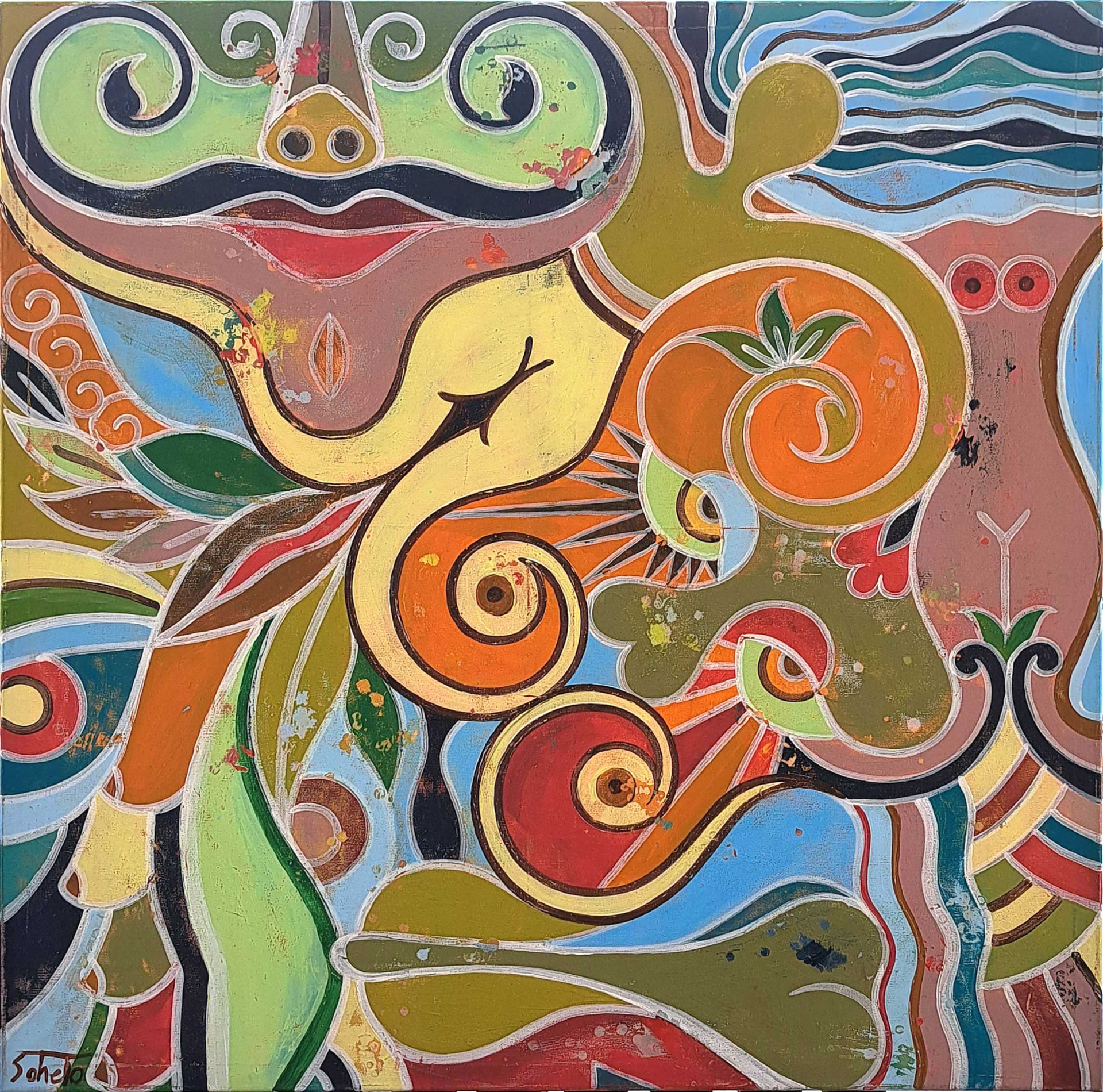 Abstract Canvas VIII — Acrylic on canvas